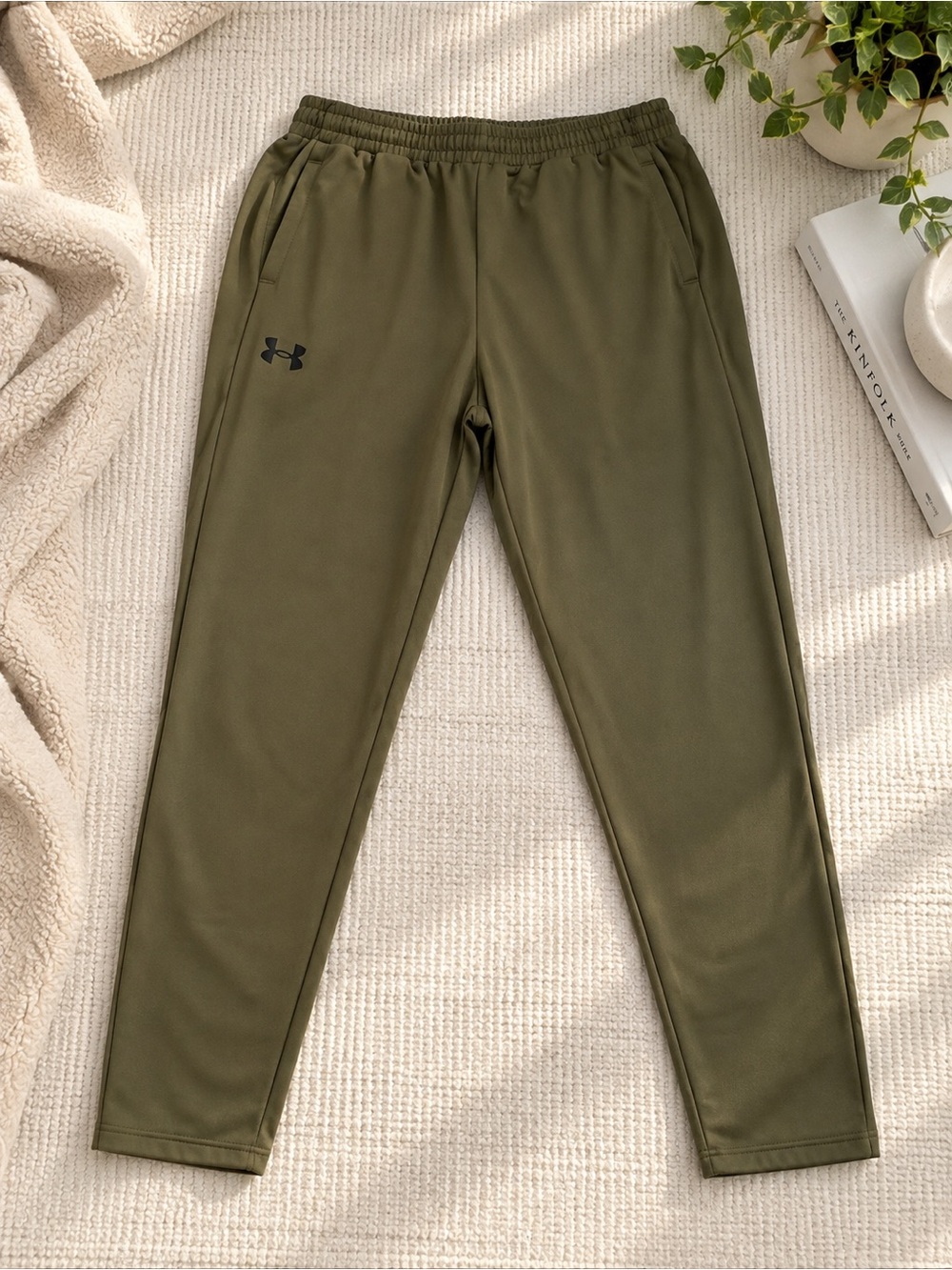 Under Armour Men’s Loose Fit Athletic Pants Olive Green – Size L - Picture 3 of 3